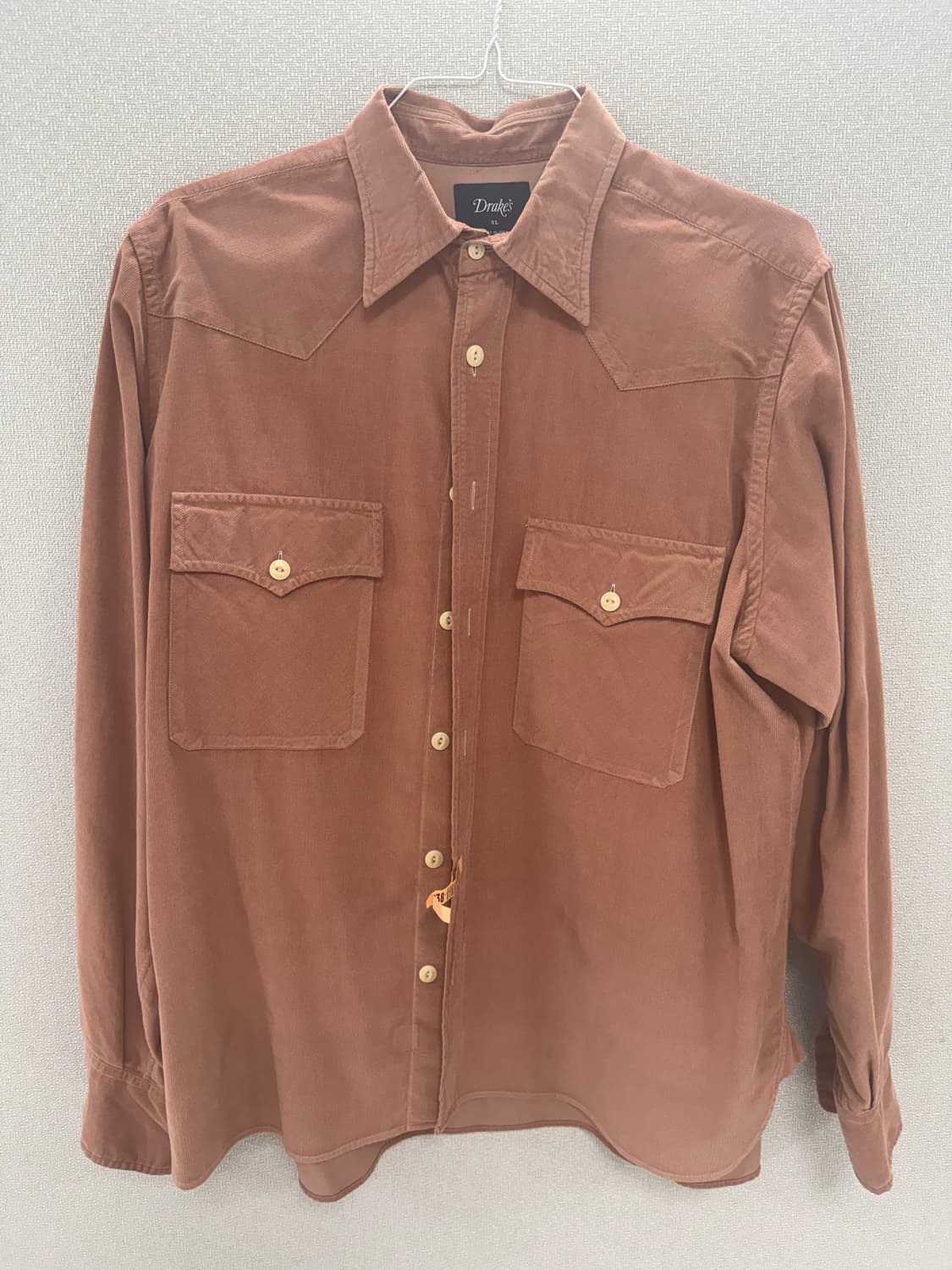 드레익스 워시드 레드 코듀로이 웨스턴 셔츠 XL 팝니다. 상품이미지1