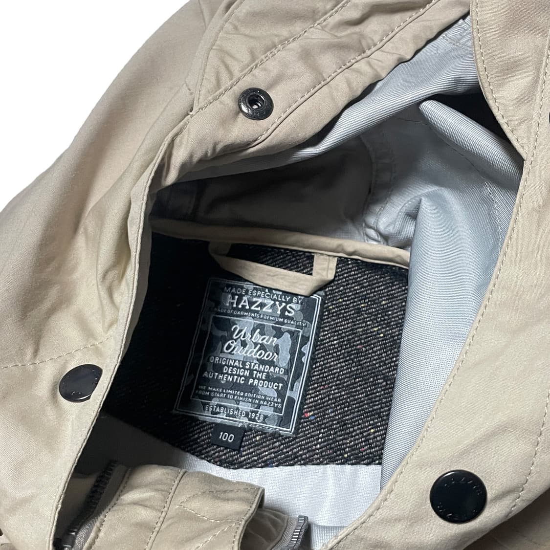 헤지스 트위드 후드 자켓 베이지 상품이미지5