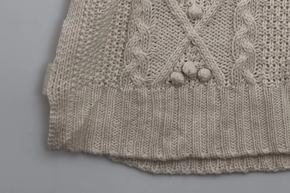 사만사모스 크림 니트 조끼  상품이미지5