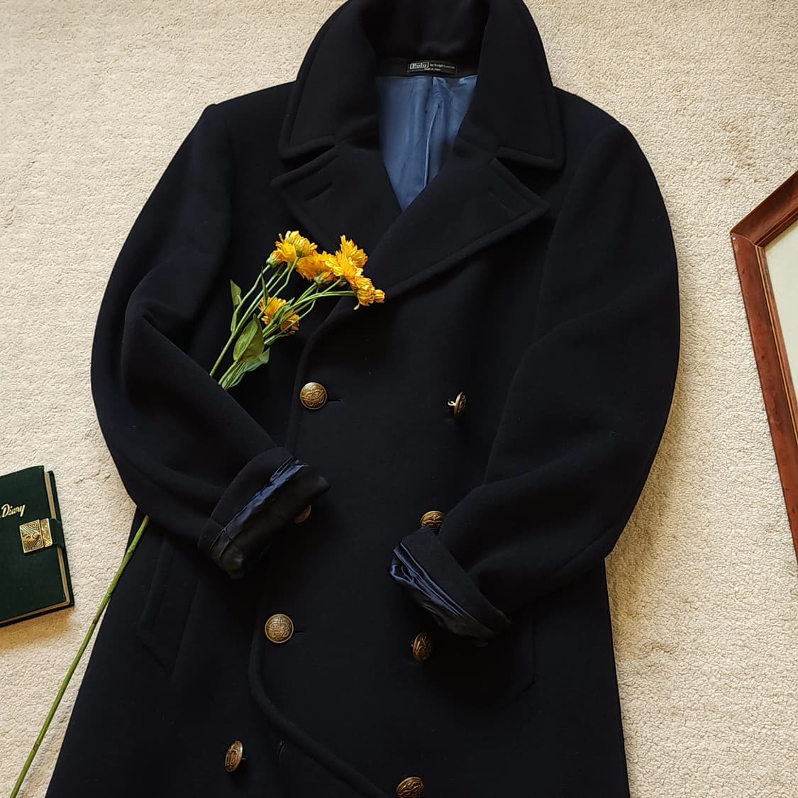 폴로 밀리터리 코트 헤비울 더블코트 이태리 메이드 42r 상품이미지4