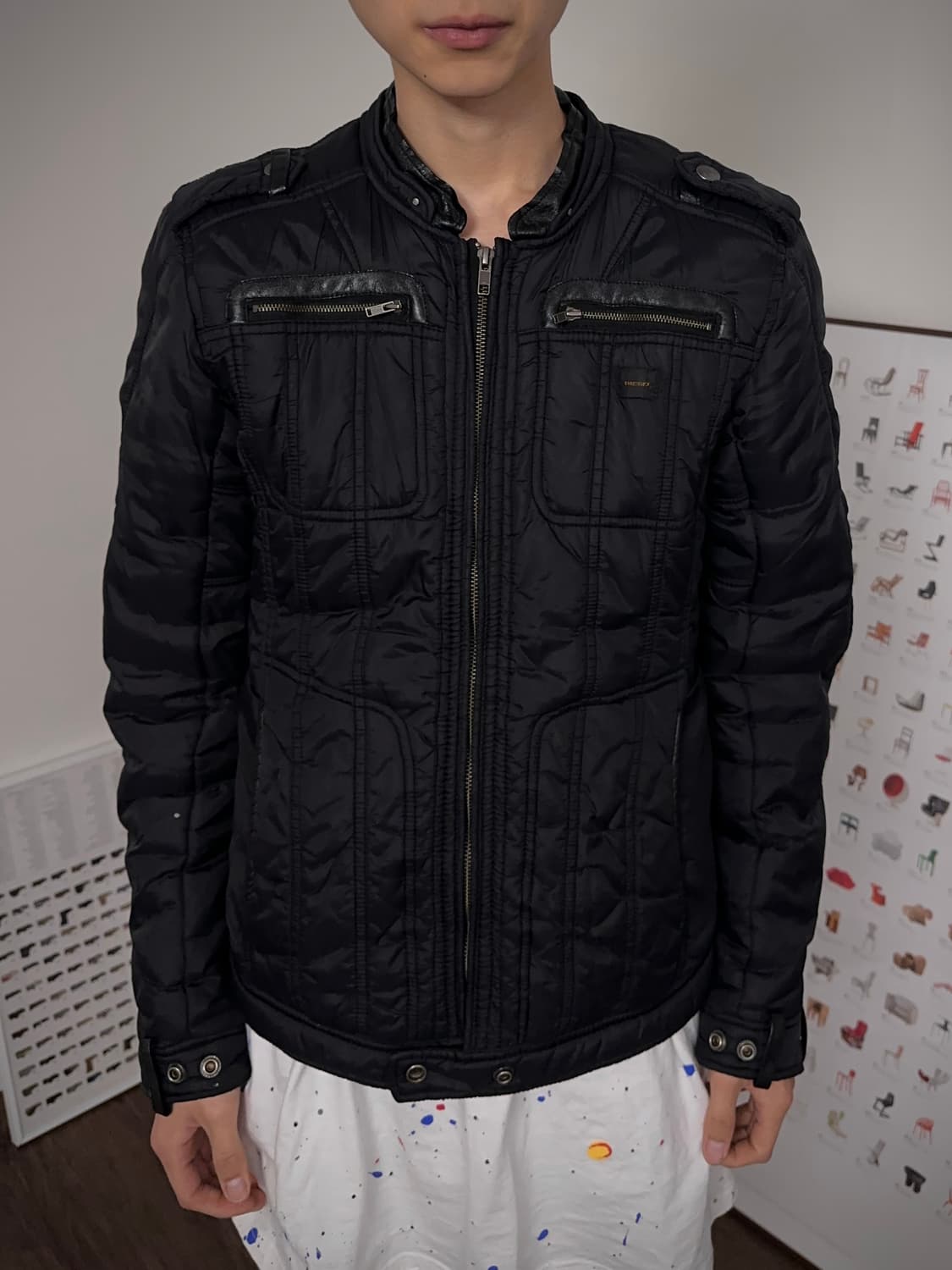 DIesel 소프트 패디드 바이커 자켓 상품이미지5