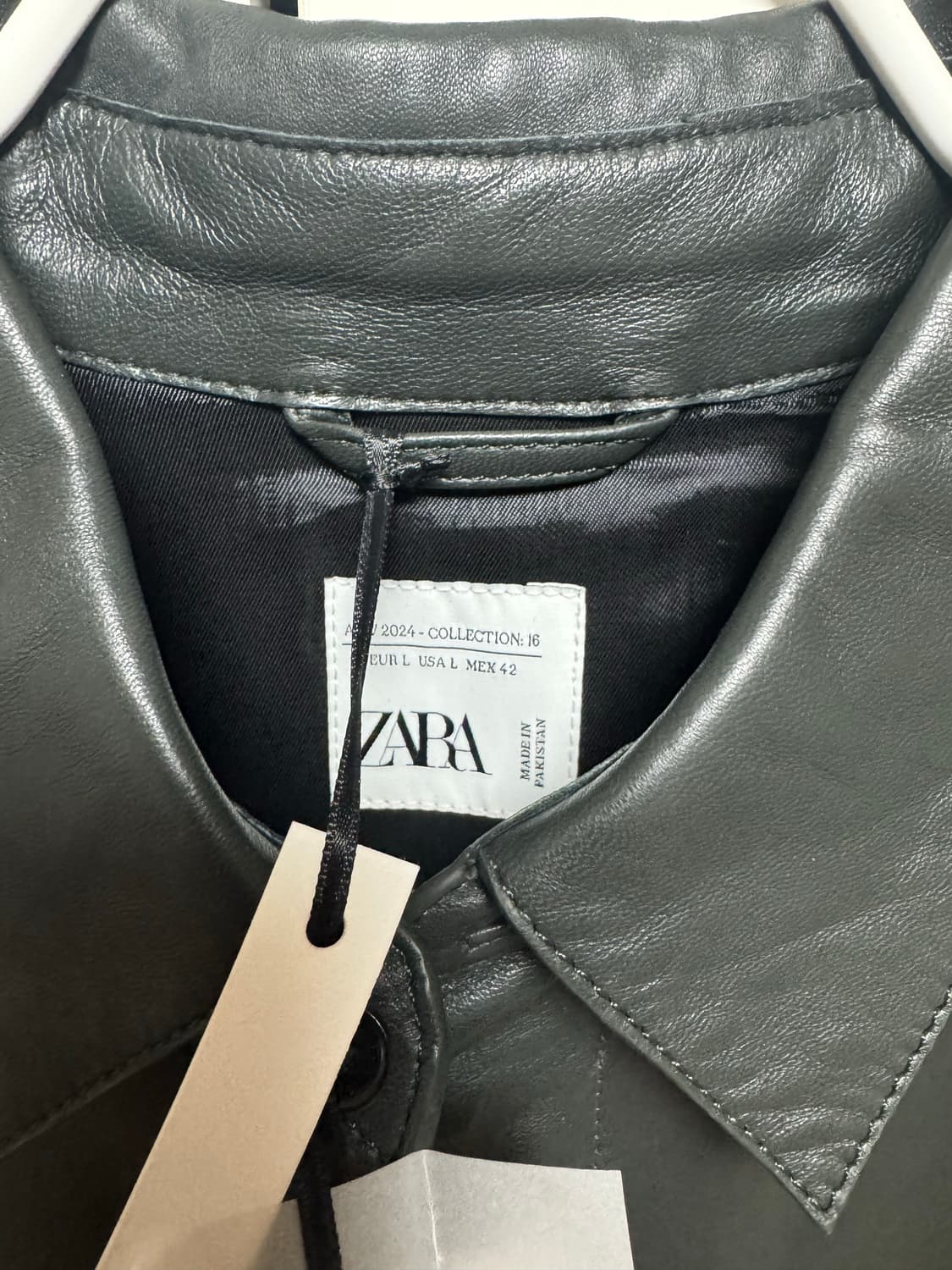 자라 리미티드 에디션 레더 셔츠 가죽 셔츠 L 상품이미지5