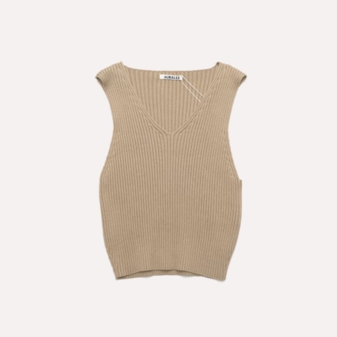 25ss cotton silk rib v-neck vest  상품이미지1