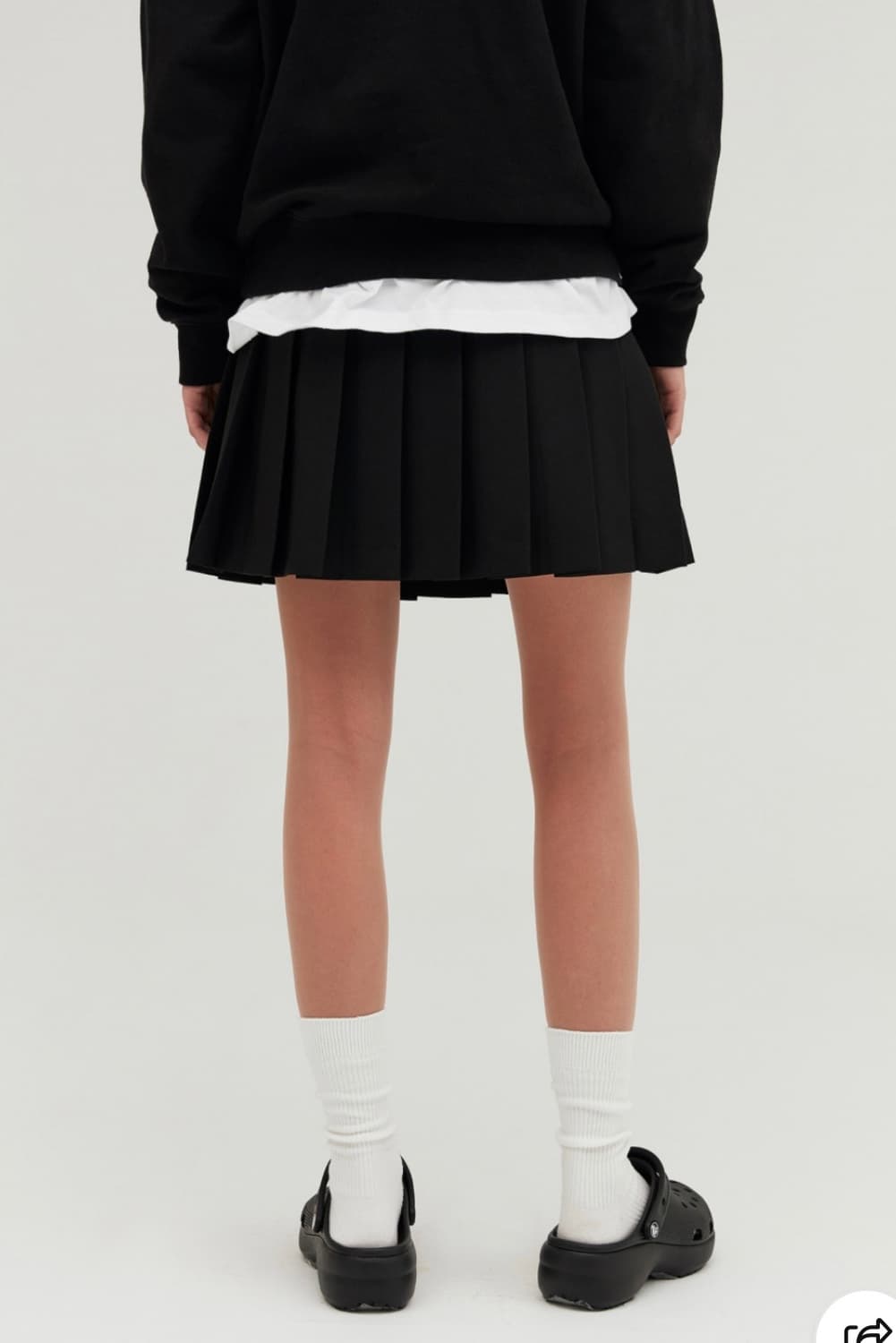 OiOi basic pleated mini skirt_black 상품이미지6