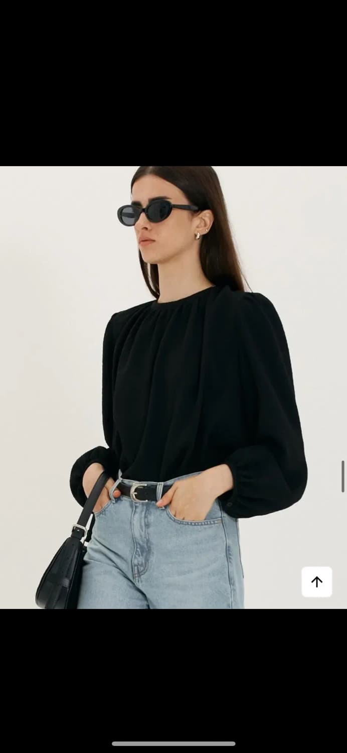 던스트 셔링 볼륨 블라우스 m 상품이미지1