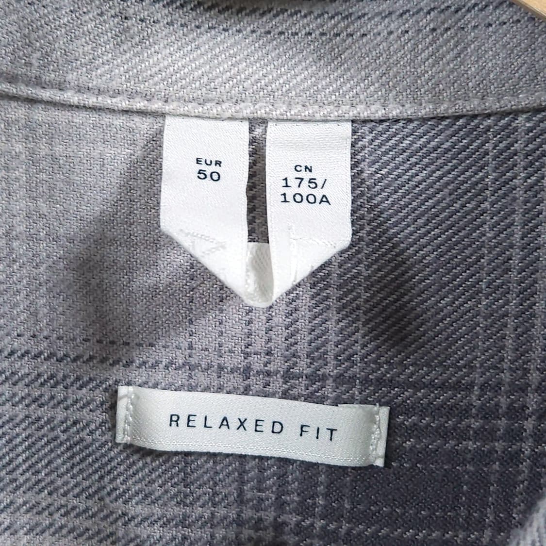 105)ARKET 아르켓 그레이 체크 셔츠 상품이미지5