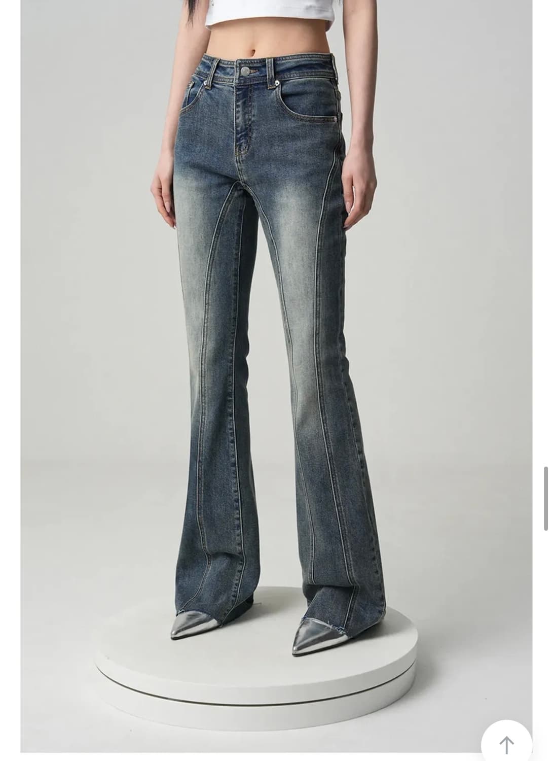 어반드레스 부츠컷 데님 워시드 블루 상품이미지1