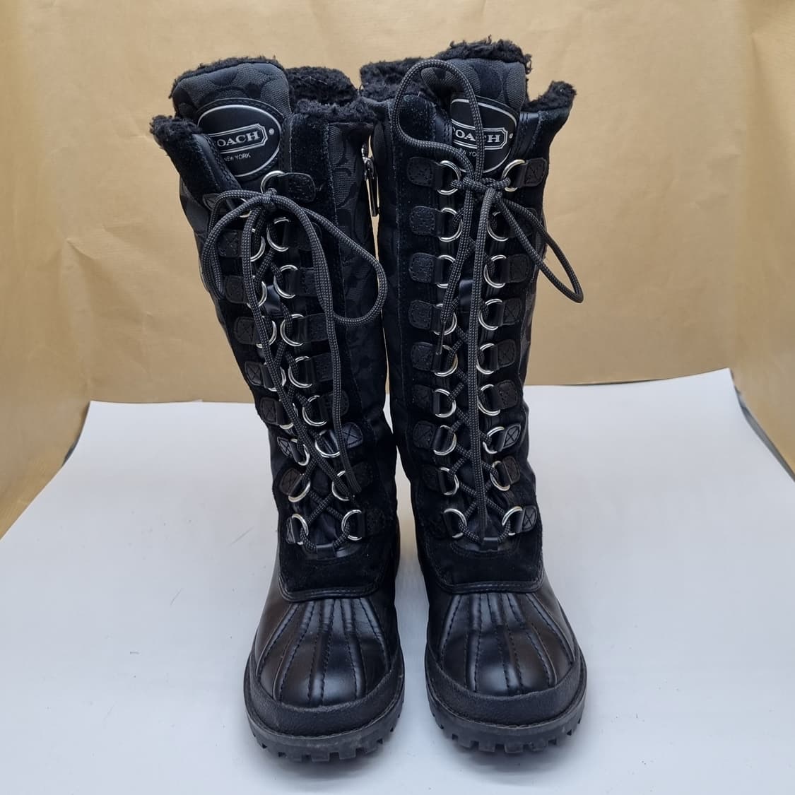 코치 레이스업 여성털부츠225. 상품이미지2