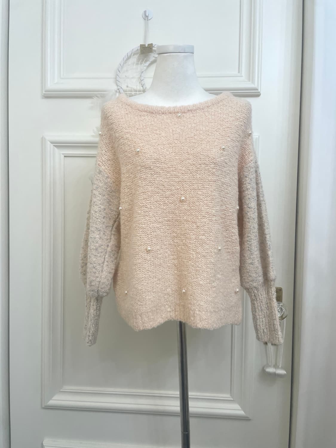 coral pearl point sleeve glitter lovely 상품이미지1