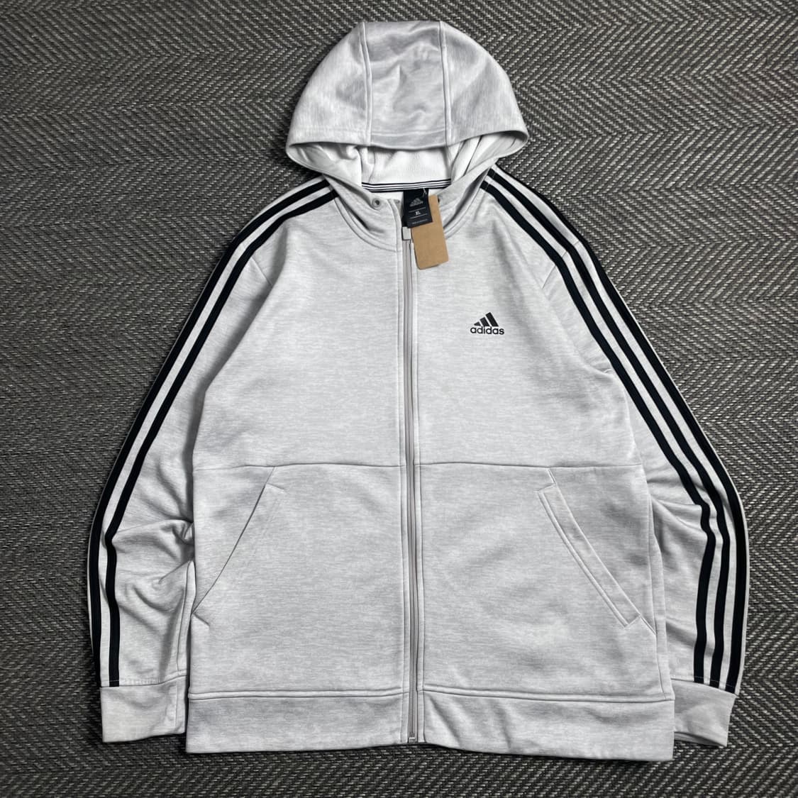 아디다스 에센셜 사이드 라인 그레이 트랙 후드집업o 4438 상품이미지1