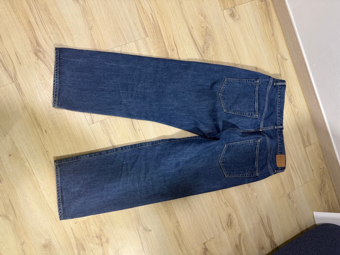 하츠키 와이드 테이퍼드 데님 유즈드 블루  4사이즈 상품이미지4