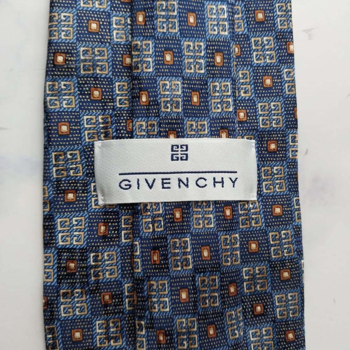 지방시 실크 블루 로고 패턴 넥타이 9.8cm A+~A등급 K2451
 상품이미지7