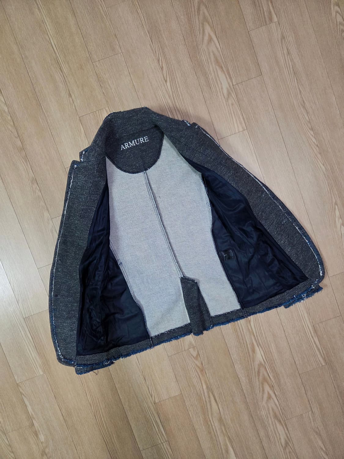 ARMURE JAPAN 멜란지 그레이 커팅 재킷 상품이미지8