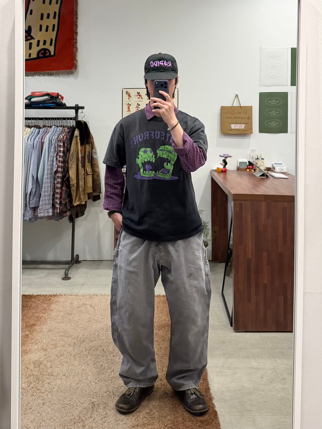 Carhartt 칼하트 디스트레스드 빈티지 카펜터 워크 팬츠 (39) 상품이미지2