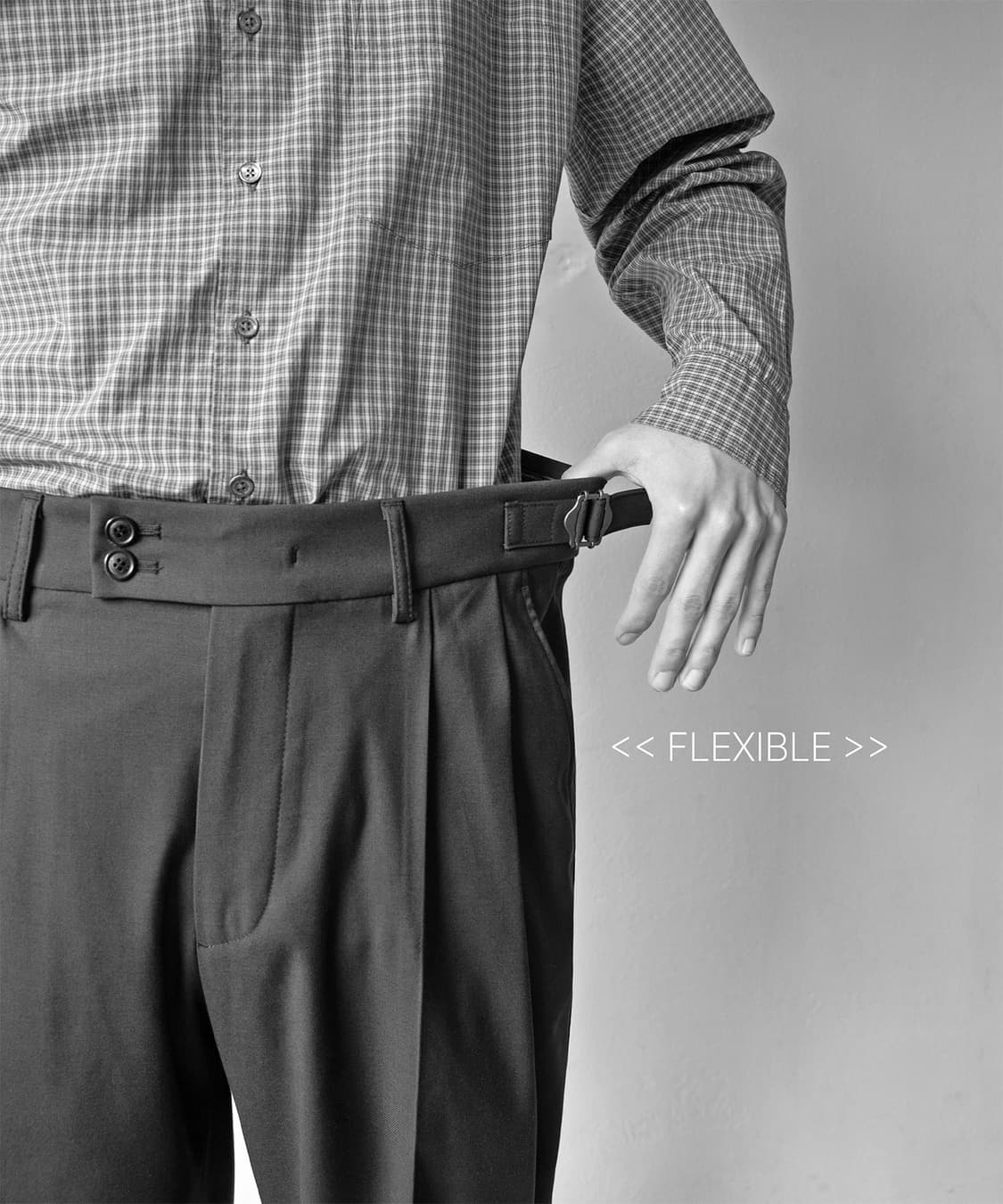 25aw 어나더오피스 산티아고슬랙스 플렉서블 차콜 상품이미지2