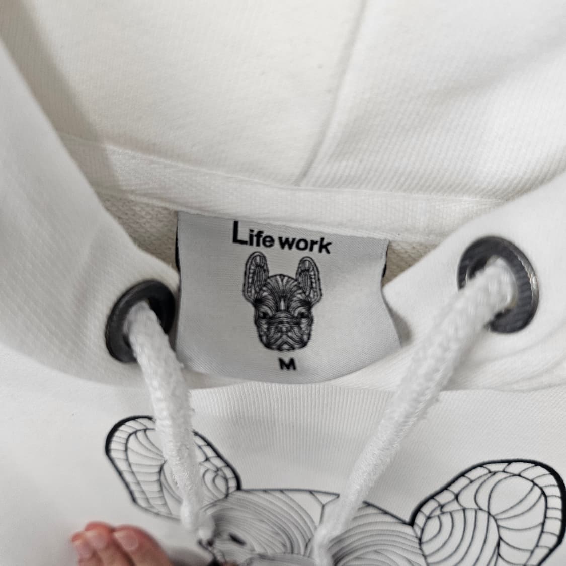 라이프워크 빅라독 후드티 화이트 상품이미지5