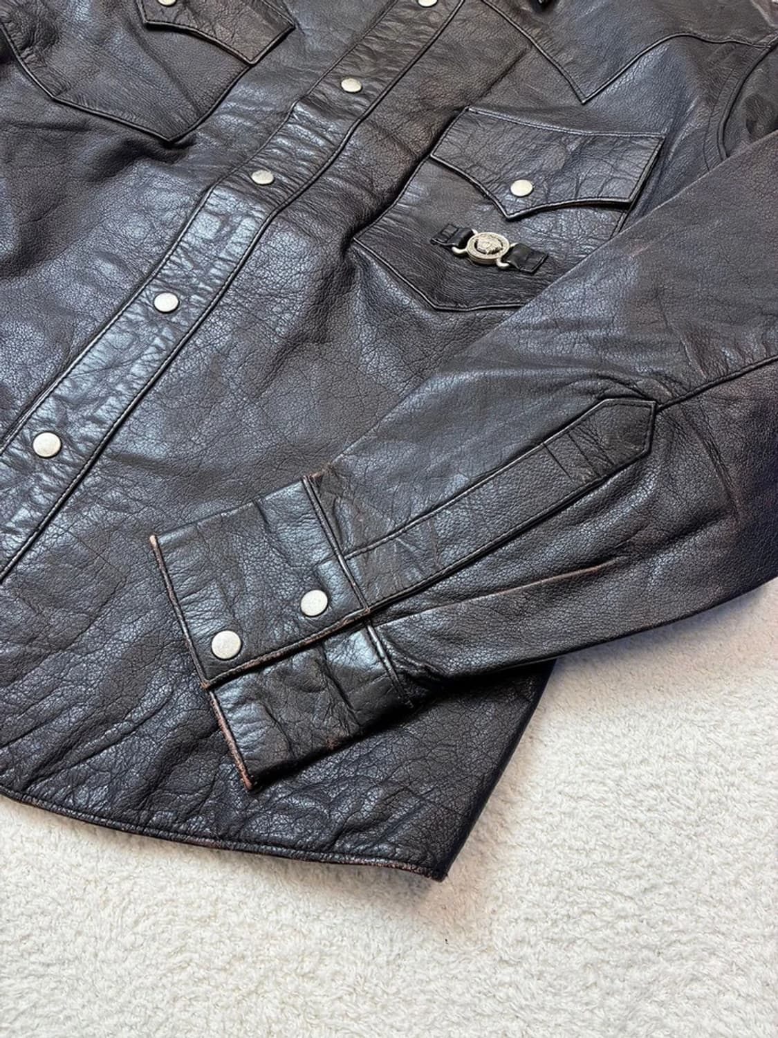 베르사체 90's OG 천연가죽 웨스턴 셔츠 자켓 PN5861 상품이미지4