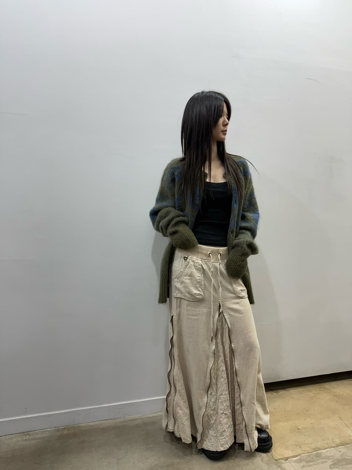 고아 멀티웨이 집업 롱 스커트 상품이미지4