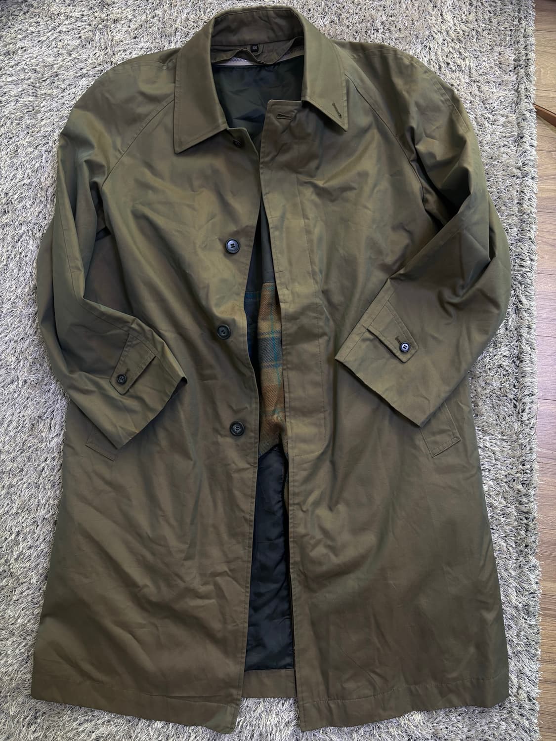 일제 카키색 트랜치코트 사이즈 105 상품이미지1