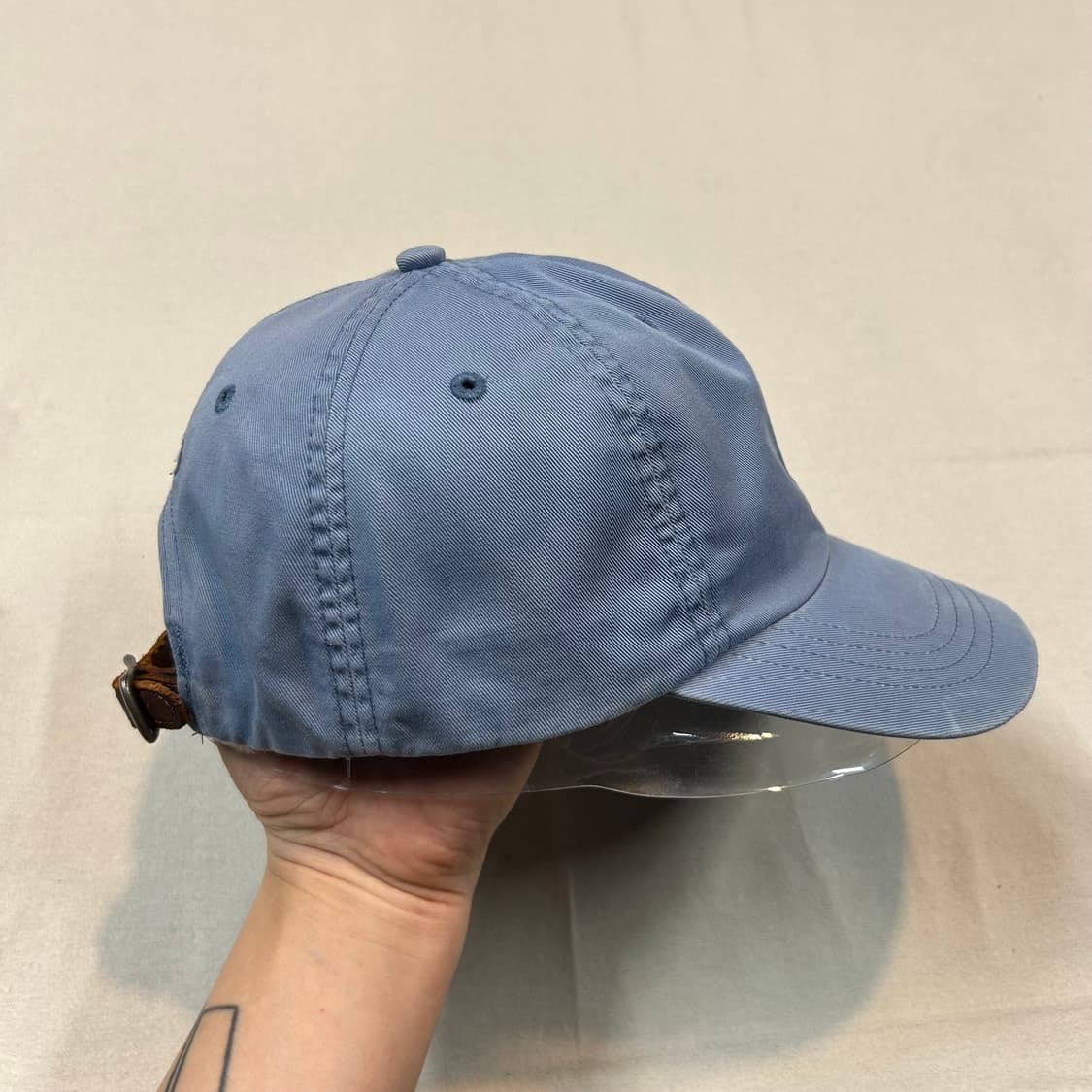 폴로 랄프로렌 하늘색 볼캡 모자 가죽스트랩 정품 상품이미지6