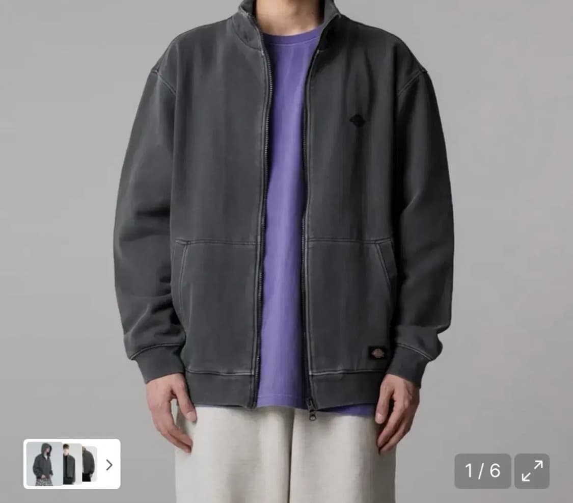 디키즈 가먼트 피그먼트 집업 M 상품이미지1