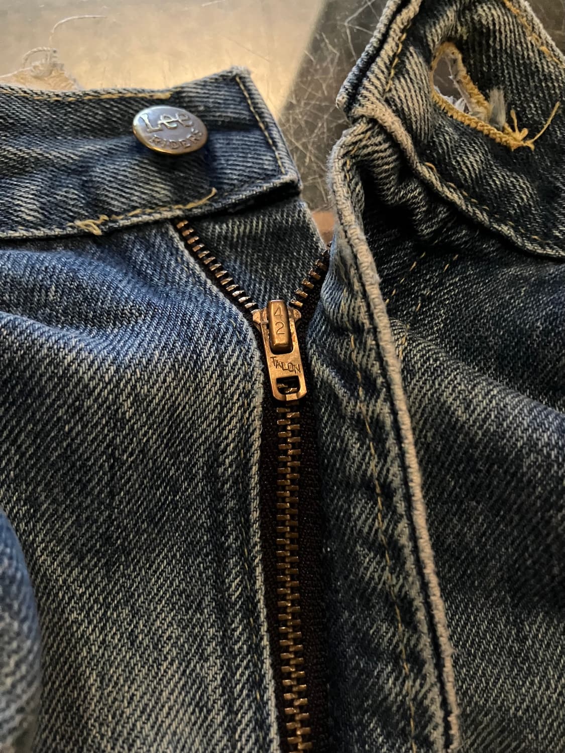 70s USA 빈티지 LEE 리 라이더스 데님 팬츠 상품이미지9