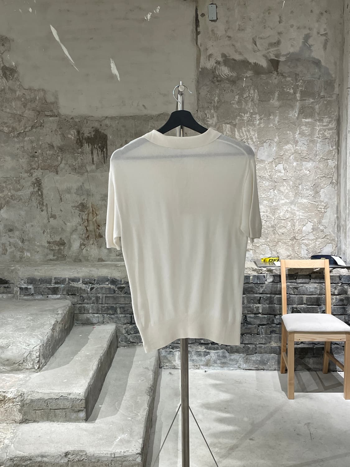 꼼데가르송 robe de chambre 아이보리 레이온 폴로 니트 상품이미지6