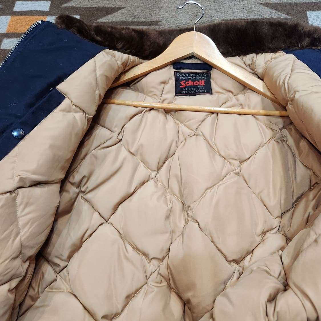 새상품)Schott nyc 쇼트 USN 덕다운 덱 자켓 XL 네이비 상품이미지7