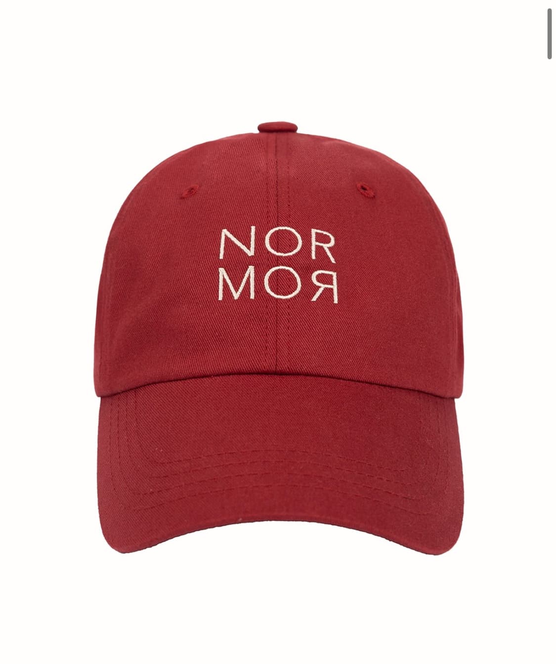 (새상품) 노머 심볼 베이스 볼캡 버건디 상품이미지4