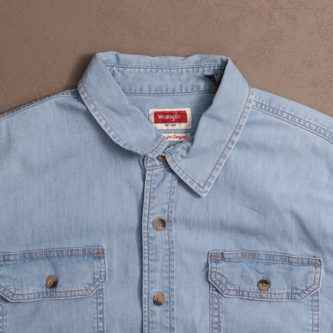 랭글러 코튼 워크셔츠 연청 A1537 상품이미지2