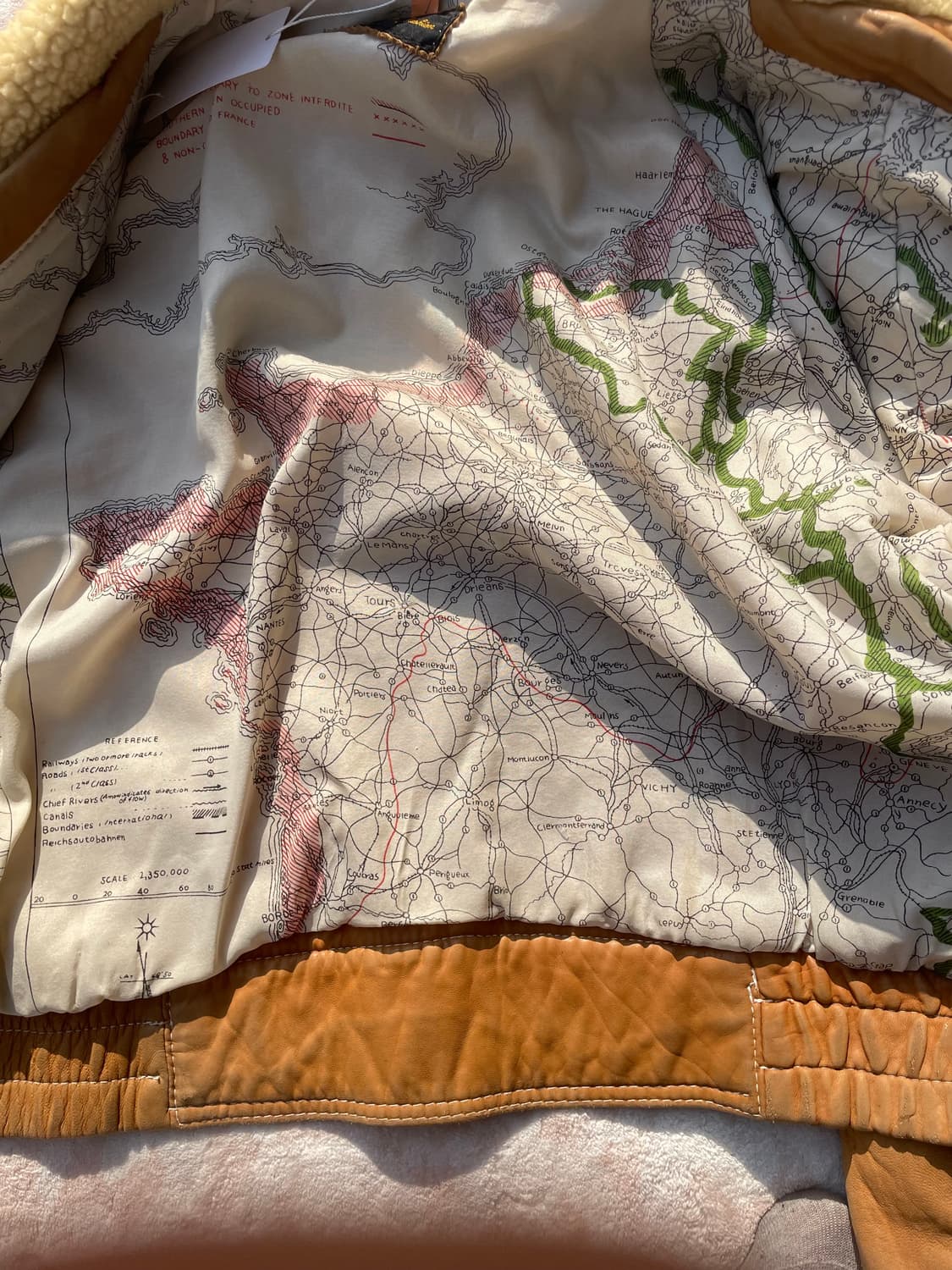 Vintage Shearling Collar Leather Jacket  상품이미지8