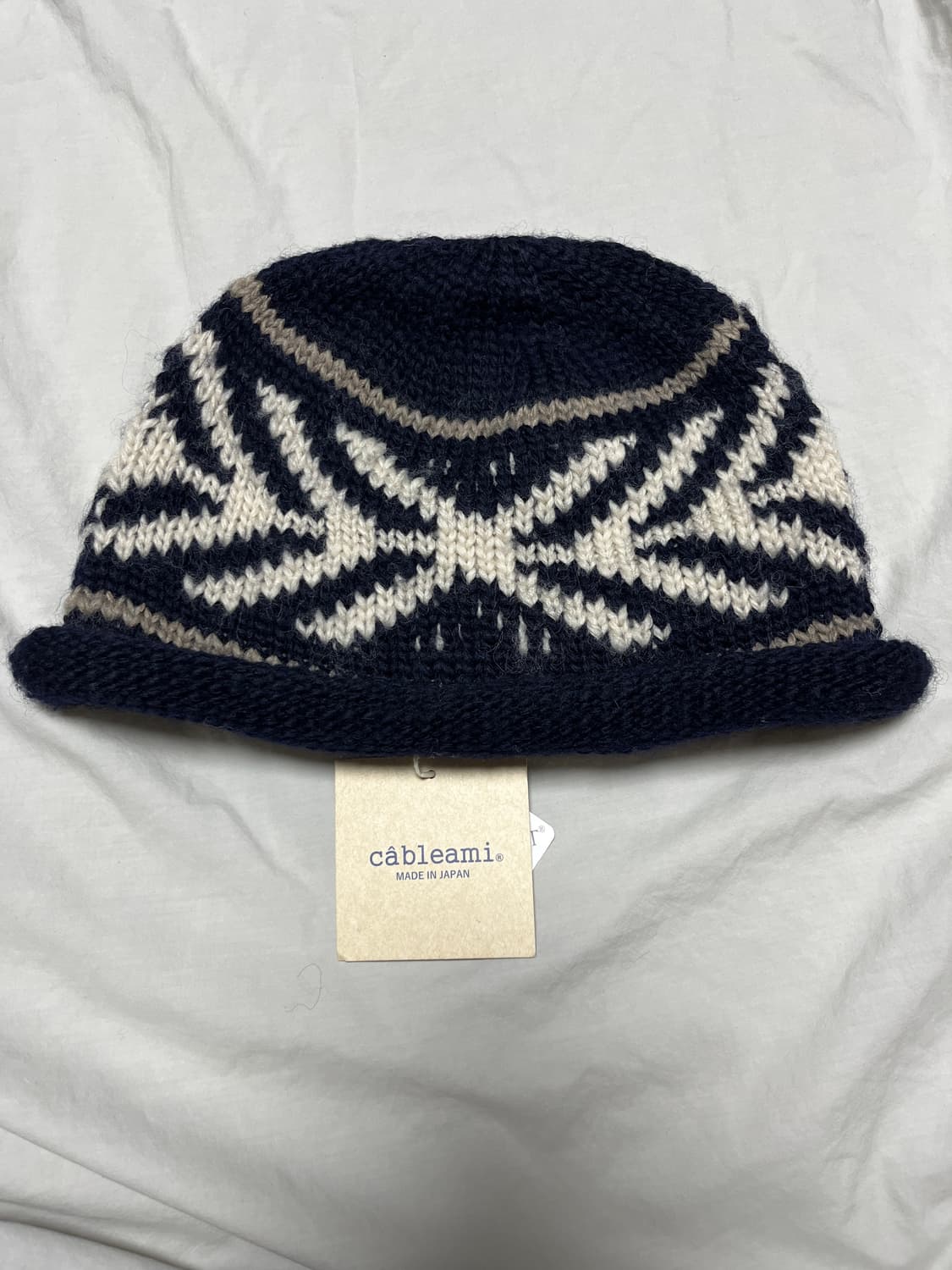 케이블아미 울 자카드 와치캡 니트 햇 상품이미지4