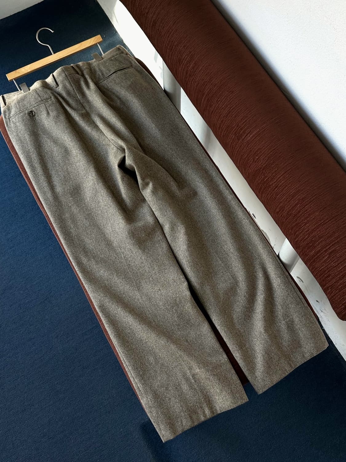 Tweed design 2 tuck wide slacks 상품이미지2