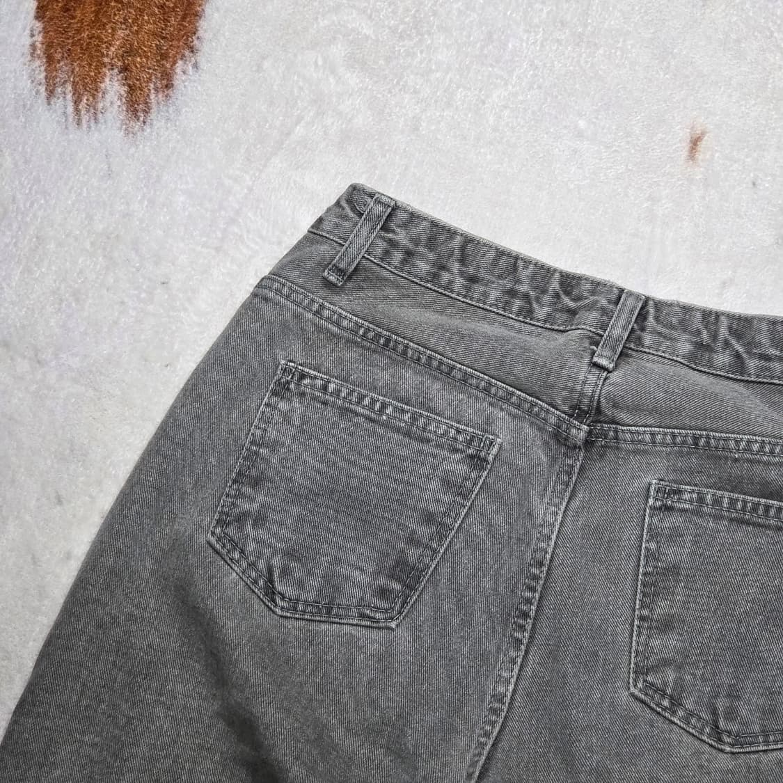 빈티지 그레이 와이드 데님팬츠 상품이미지5