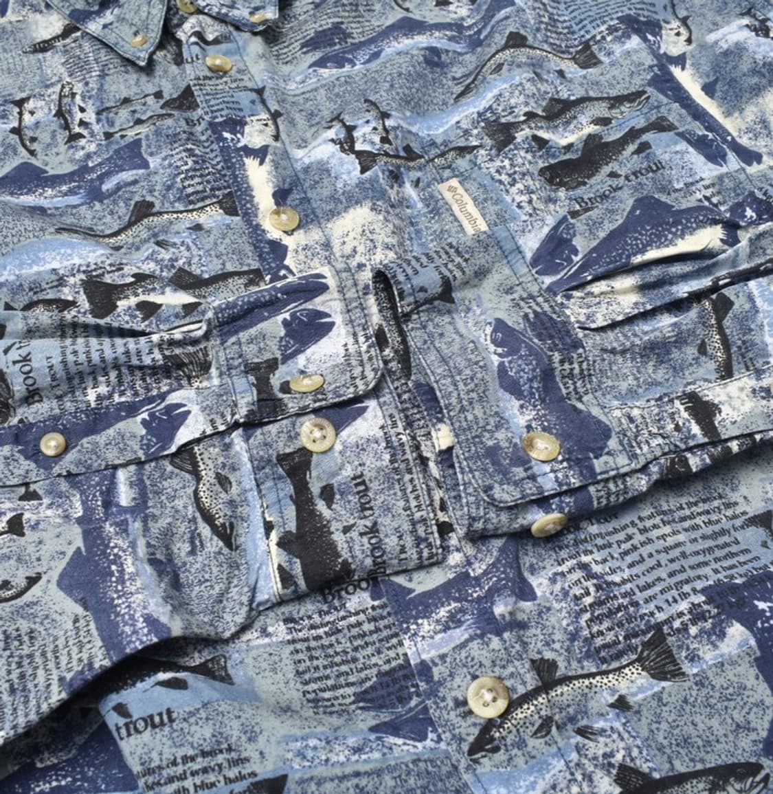 컬럼비아 빈티지 구제 미주판 물고기 도감 빅사이즈 셔츠 남방 3XL 상품이미지4