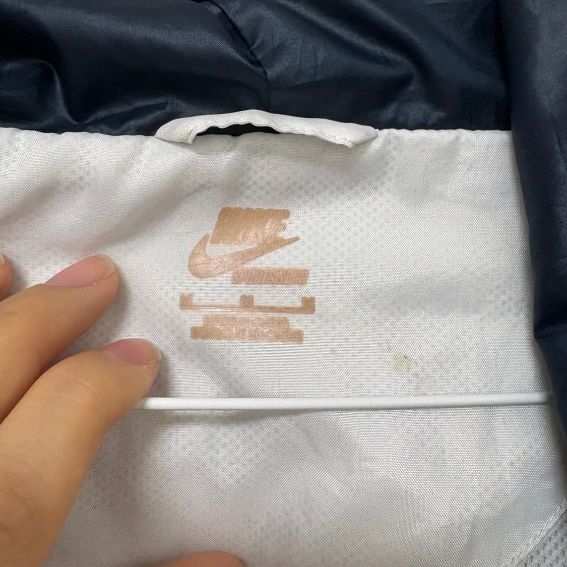 희귀) 나이키 윈드러너 배색 바람막이 (네이비 화이트) 상품이미지7