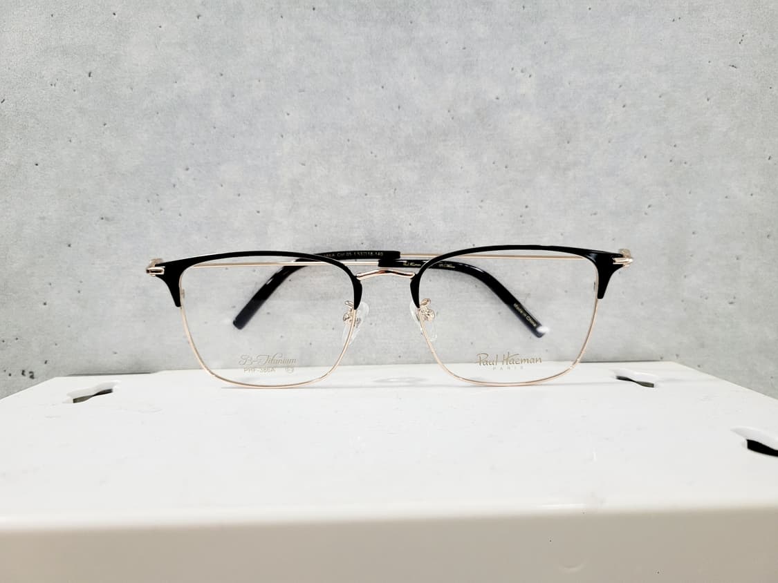 폴휴먼안경 PHF-386A 블랙/골드 티탄 상품이미지10