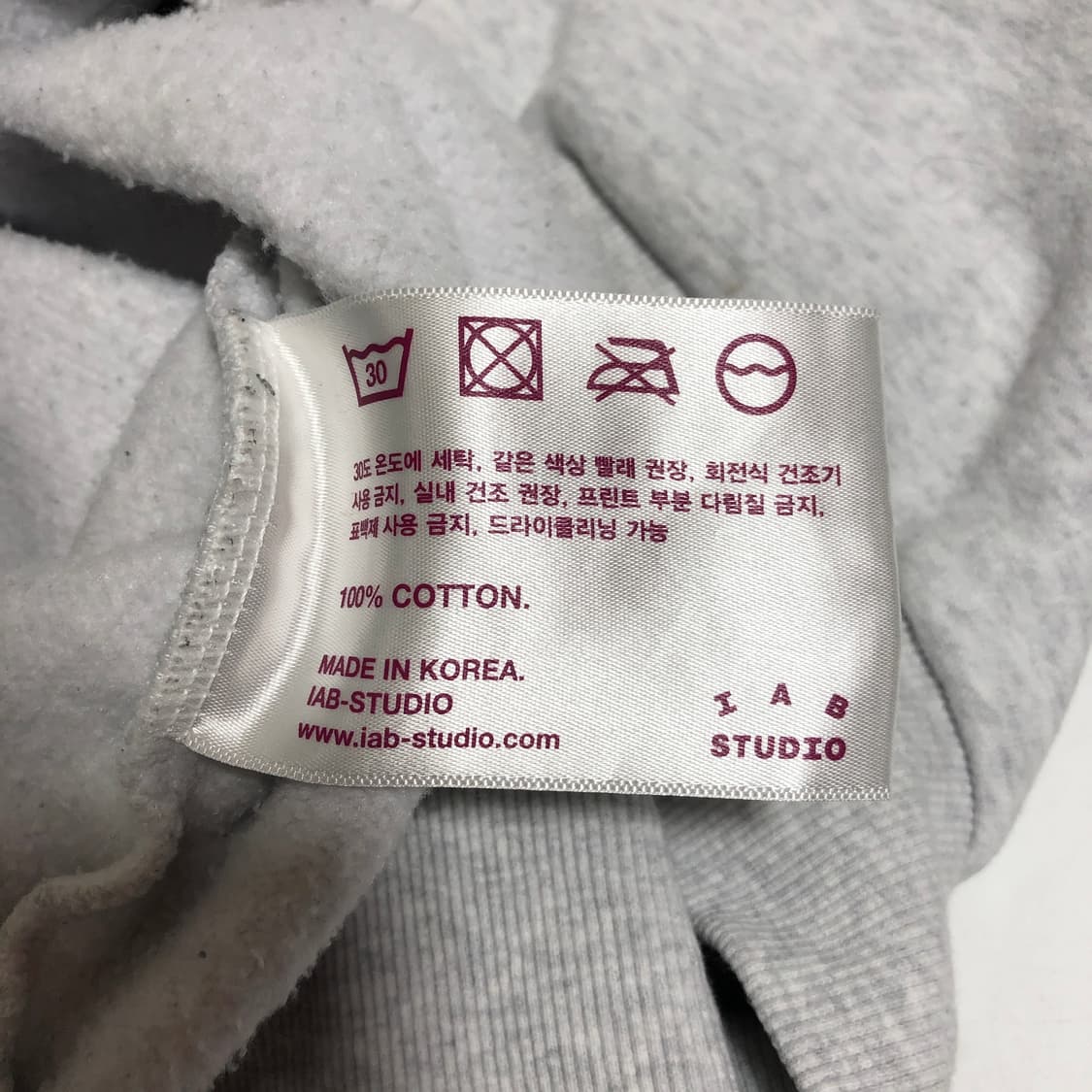 아이앱스튜지오 반집업 맨투맨 L 상품이미지8