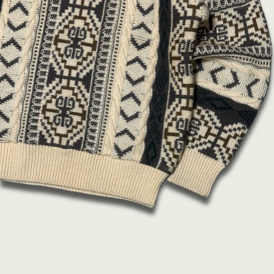 JPN 울 케이블 패턴 니트 상품이미지3