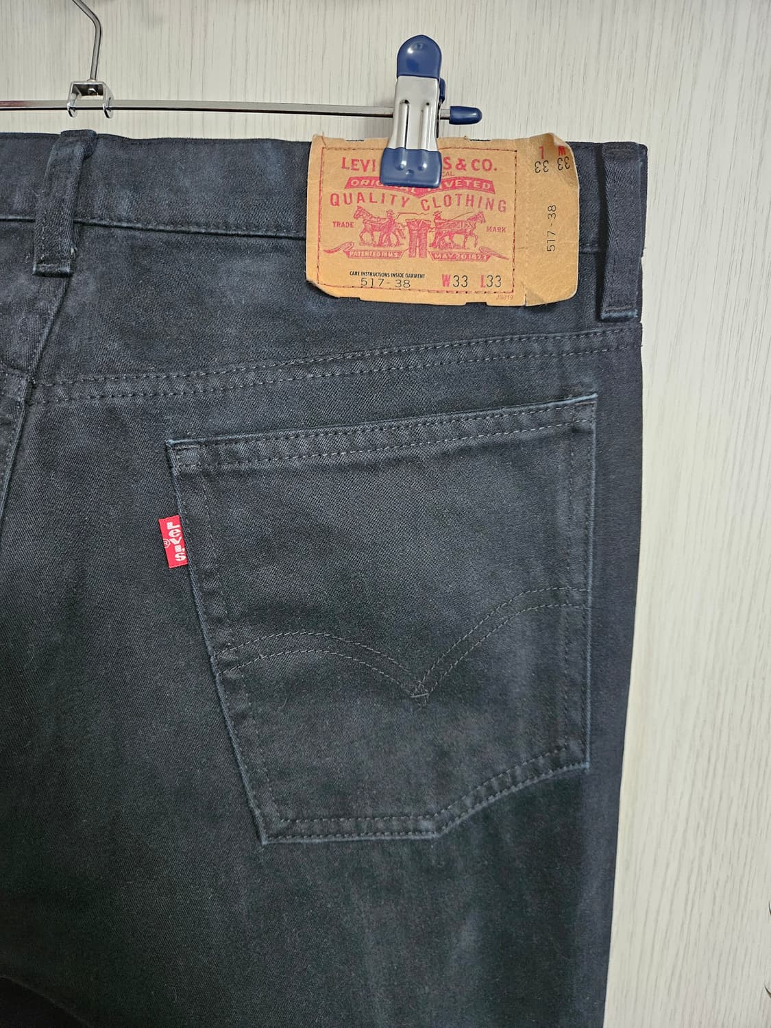 00s jp 517-38 levis 33 x 33 부츠컷 블랙진 리바이스 상품이미지3