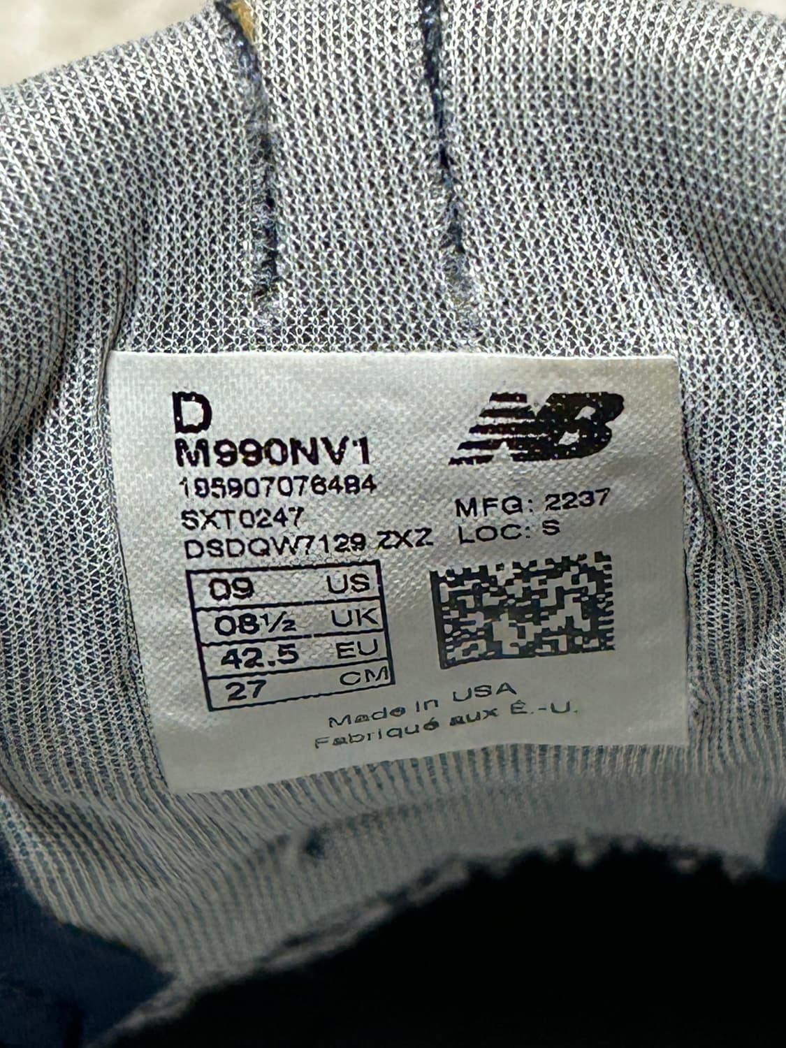 New Balance 990v1 Made in USA 네이비 상품이미지8