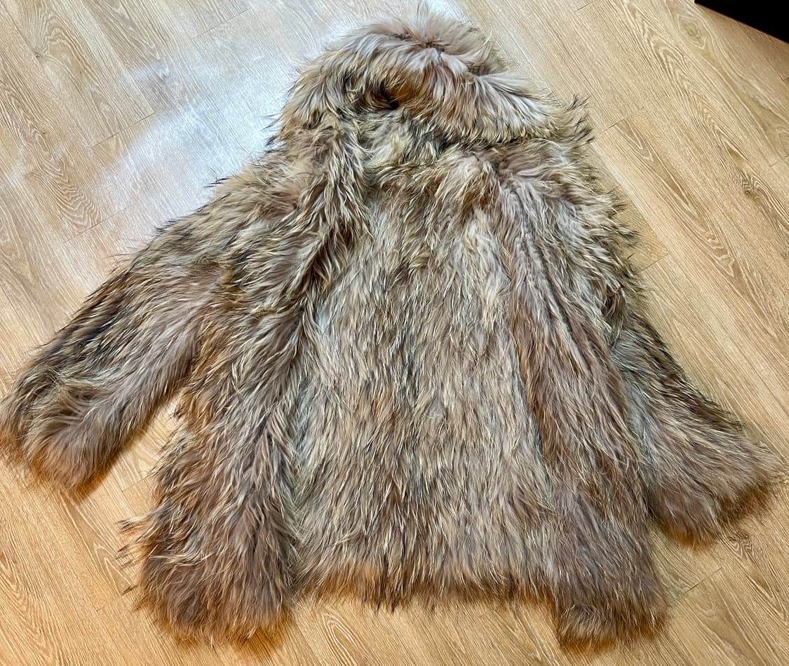 리얼 라쿤퍼 니팅 후드자켓 (S~M) 상품이미지6