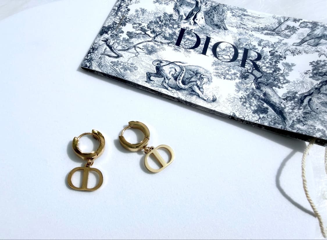 디올 골드 심플 아어링 상품이미지4