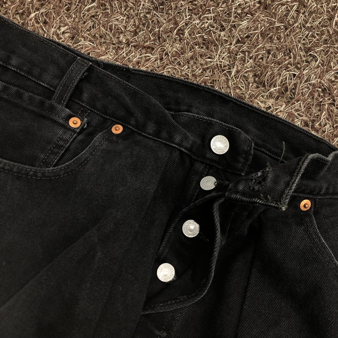 리바이스 501 블랙진 데님 팬츠 상품이미지3