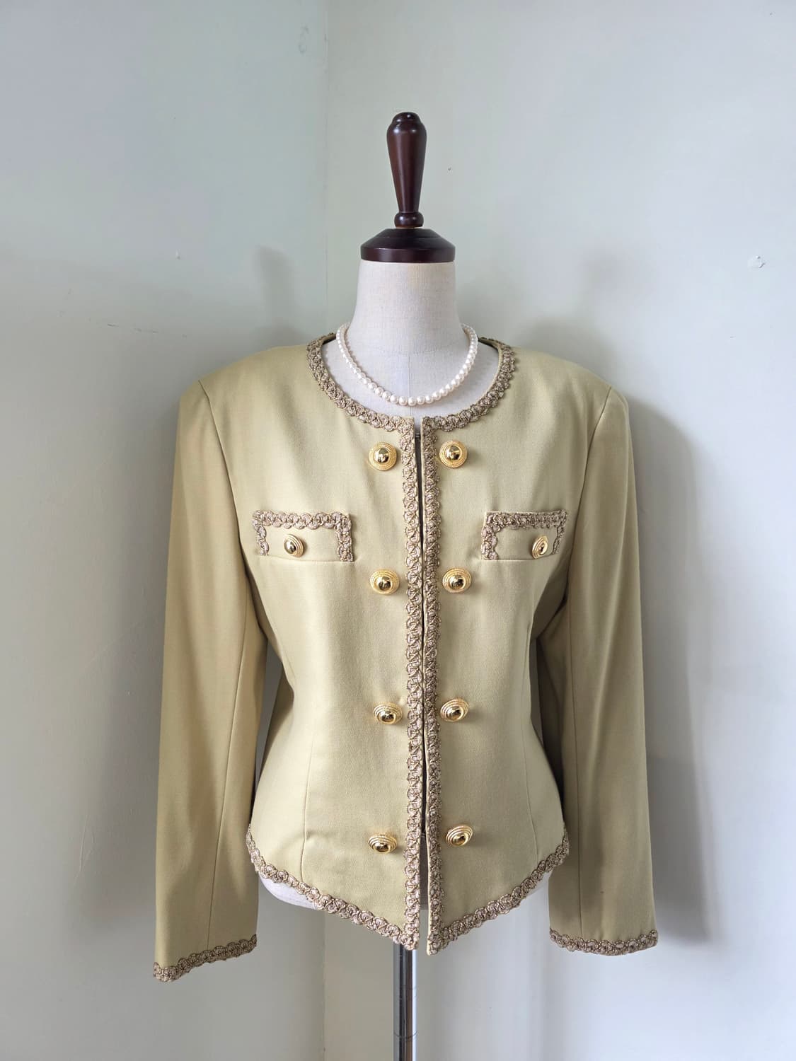 레이스테이핑 금장 더블 자켓 상품이미지1