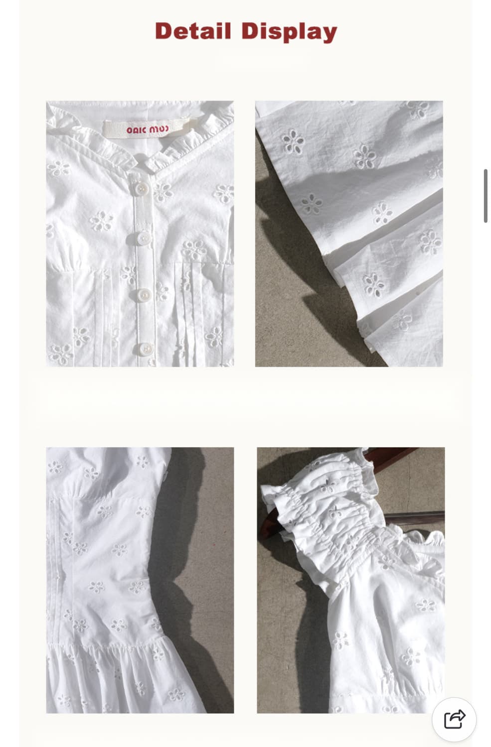 Oakmoo 오크무 원피스화이트 m 새상품 상품이미지3