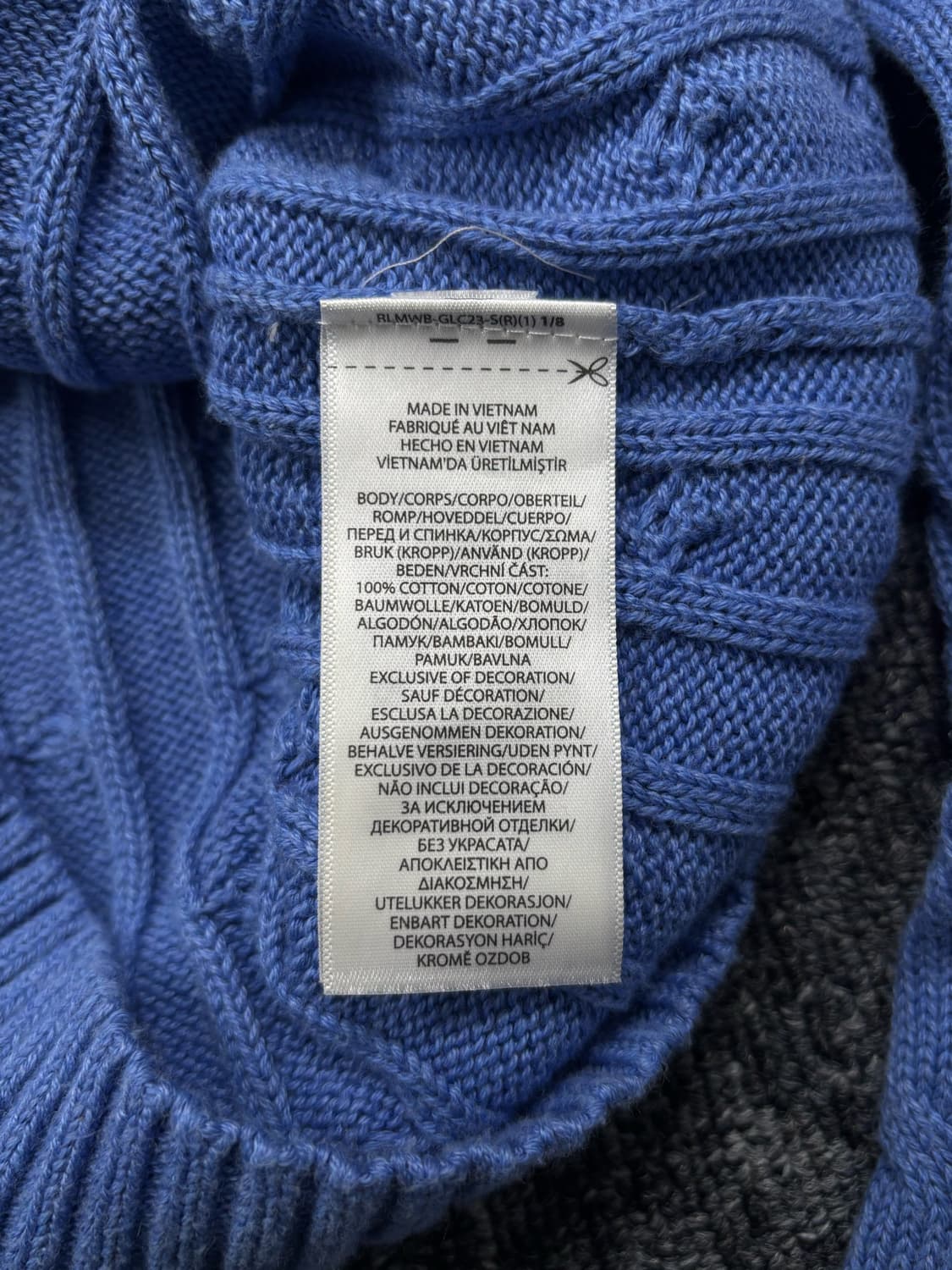 폴로 블루 꽈배기 니트 상품이미지6