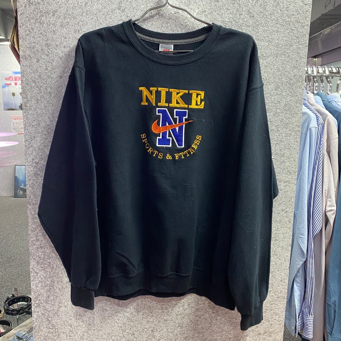 나이키 자수 빅로고 블랙 맨투맨 B3778 상품이미지2