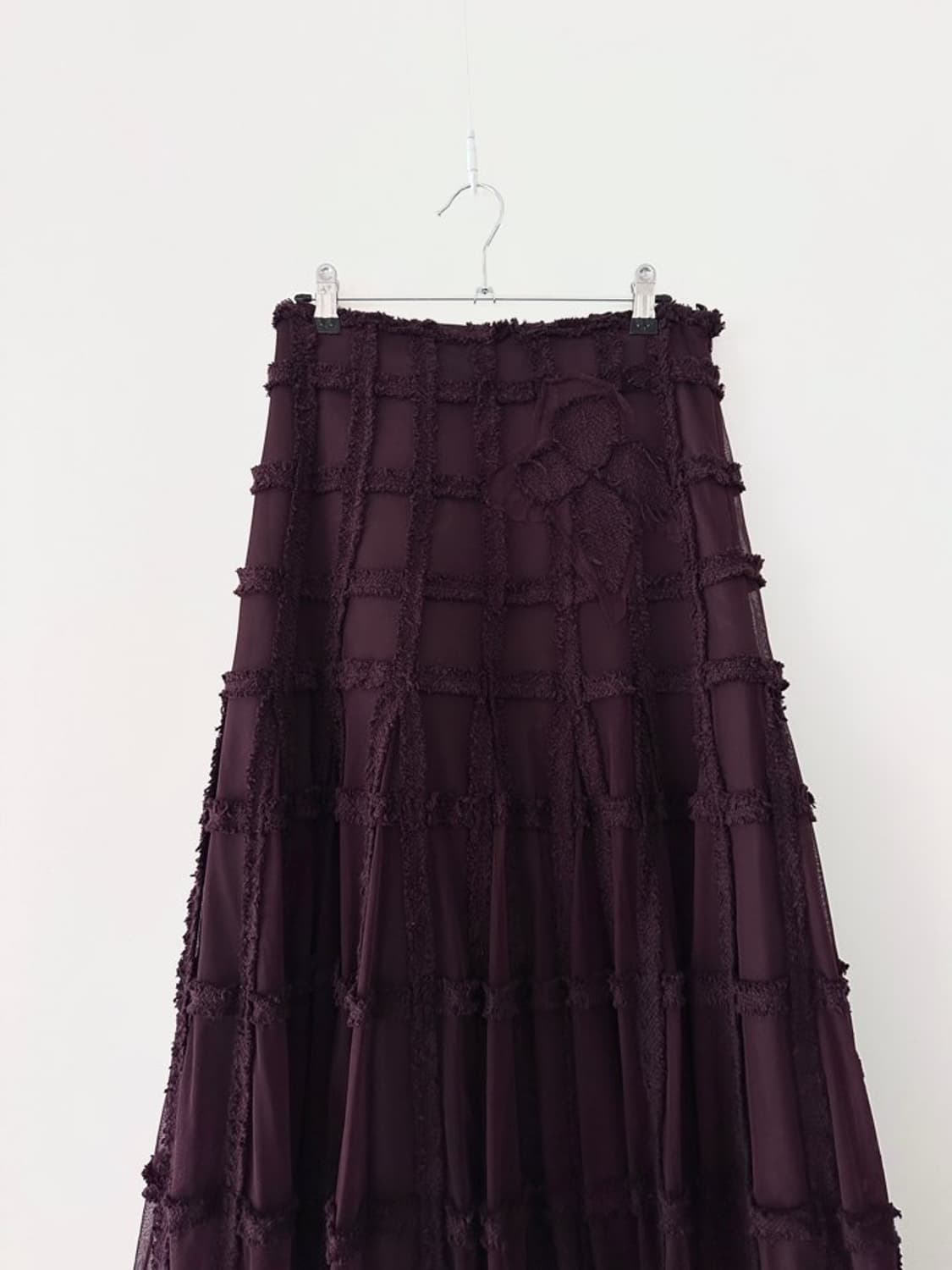 Black rose trade embroidery long skirt 상품이미지2