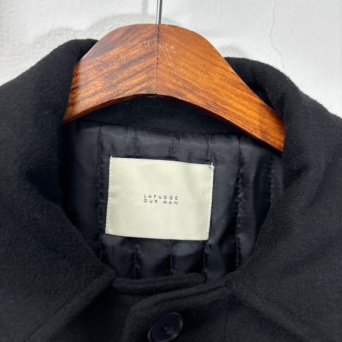 OS 라퍼지스토어 블랙 루즈오버핏 울 발마칸롱코트 상품이미지4